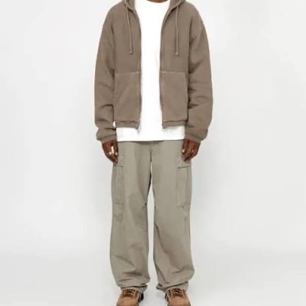 [XL] Stussy Waffle Lined Zip Hoodie