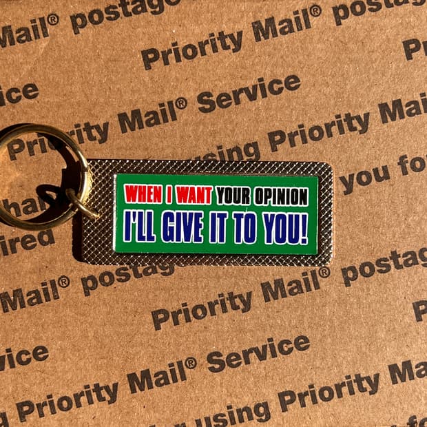 90s vtg Want Your Opinion Keyring