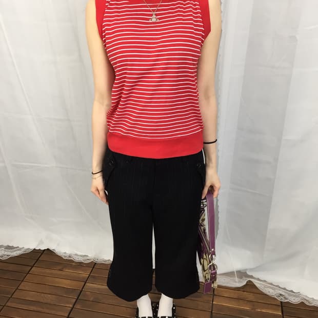 Jpn DOLLS LIFE Stripe Sleeveless Top