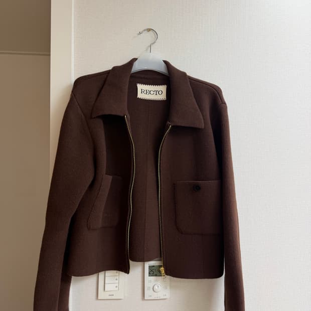 렉토 / 애즈라 컴팩트 니트 집업 점퍼 / M