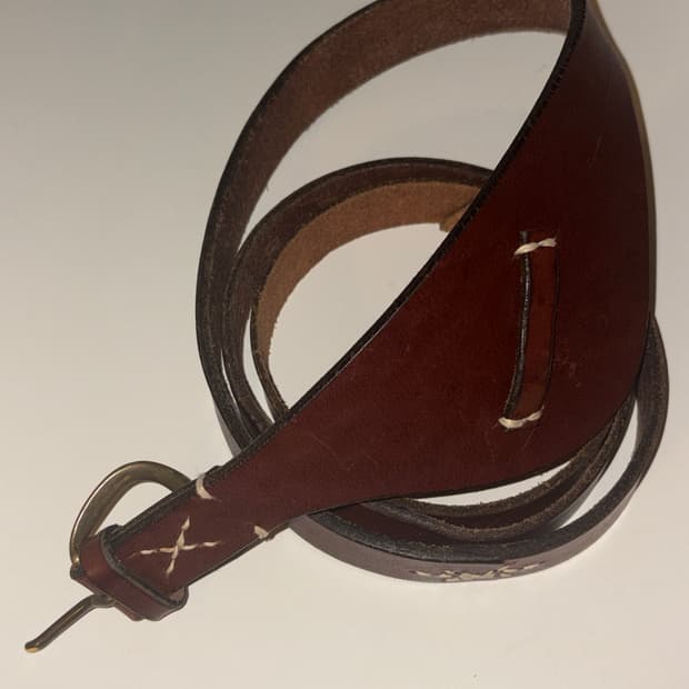 KAPITAL 캐피탈 브라운 레더 빈티지 벨트