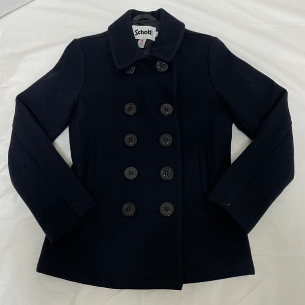 쇼트 여성 미해군 10버튼 울 피코트 RRL&LVC&폴로 (캐나다)