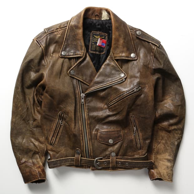 HUMAN BEING 레더 더블라이더 자켓  