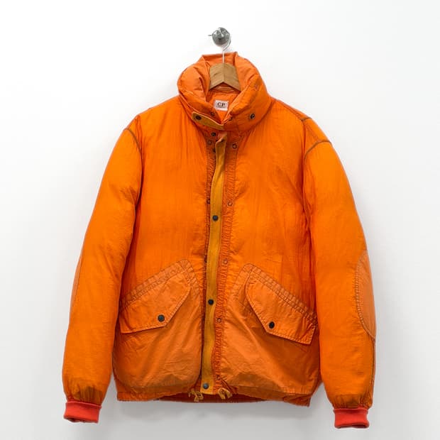 CP컴퍼니 디테쳐블 덕다운 패딩 자켓 오렌지