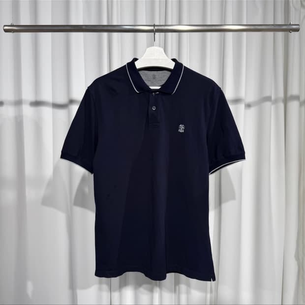 (110) 브루넬로 쿠치넬리 로고 코튼 카라티 XXL