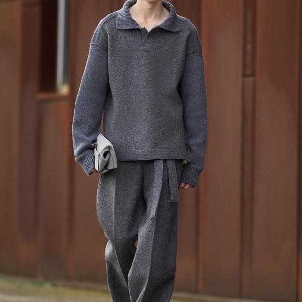 에르메네질도 제냐 21 F/W 쿠튀르라인 캐시미어 벨티드 팬츠