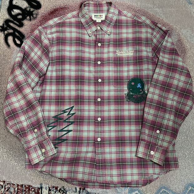 [L] 디네댓x그레이트풀데드 LightningBear Plaid Plum