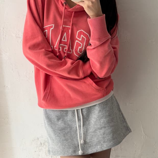Gap 갭 코랄컬러 자수로고 후드티