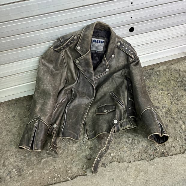90s 빈티지 견장 버클 고딕 라이더 자켓