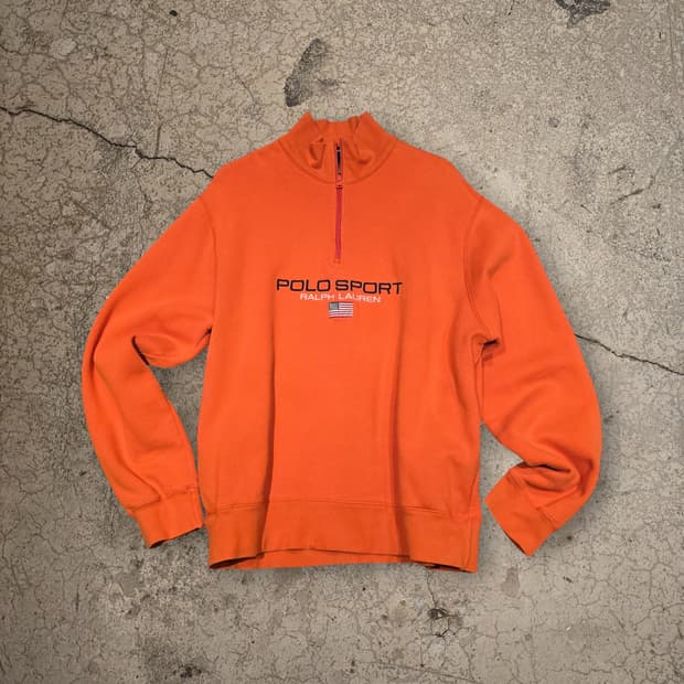90s Polo Sport Ralph Lauren 반집업 스웻셔츠