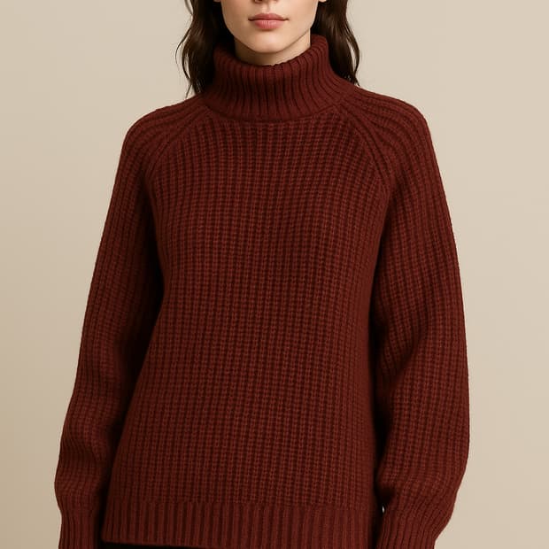 지오송지오 분위기미친 와이드소매 브릭와인 니트 95