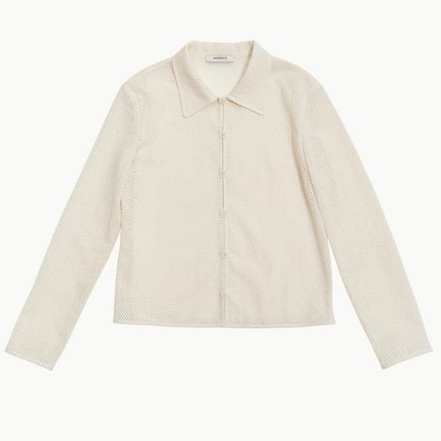 아모멘토 22SS crochet long sleeve shirt