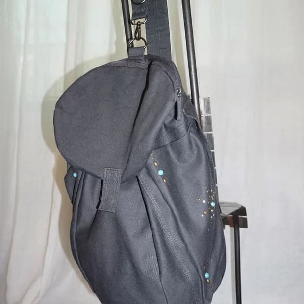 sculptor Three-Way Stud Twill Bag Gray