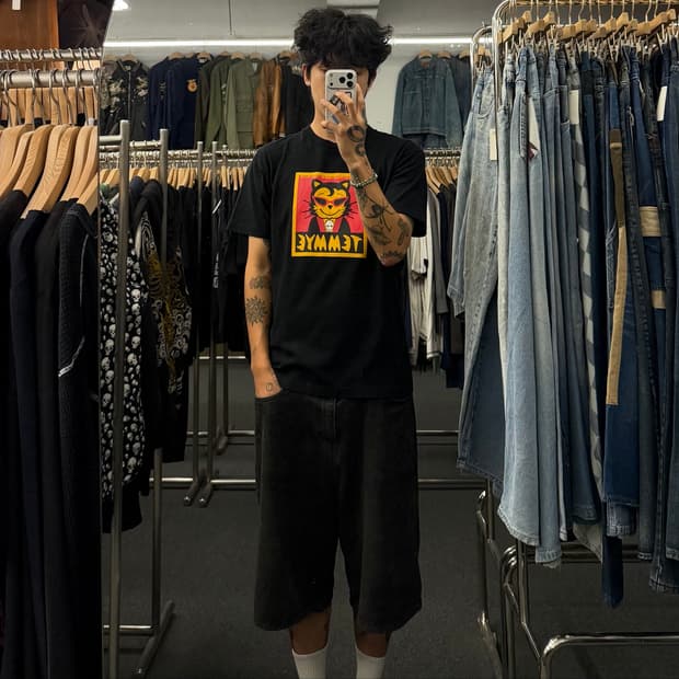 L) 크림소다 빈티지 프린팅 반팔 티셔츠