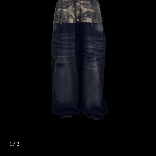 Preoccupy Camo Half Layered Denim Pant