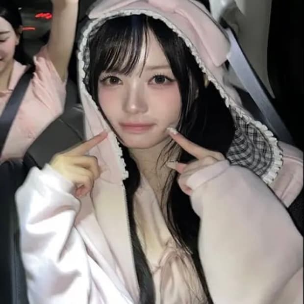 드라이로즈 빅 리본 후드집업