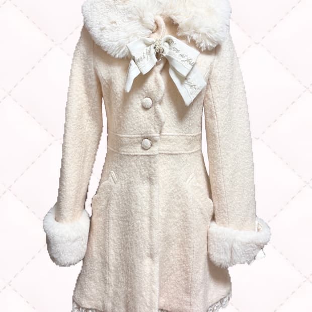 리즈리사 비쥬 a라인 코트 롱코트 양산형 백리본