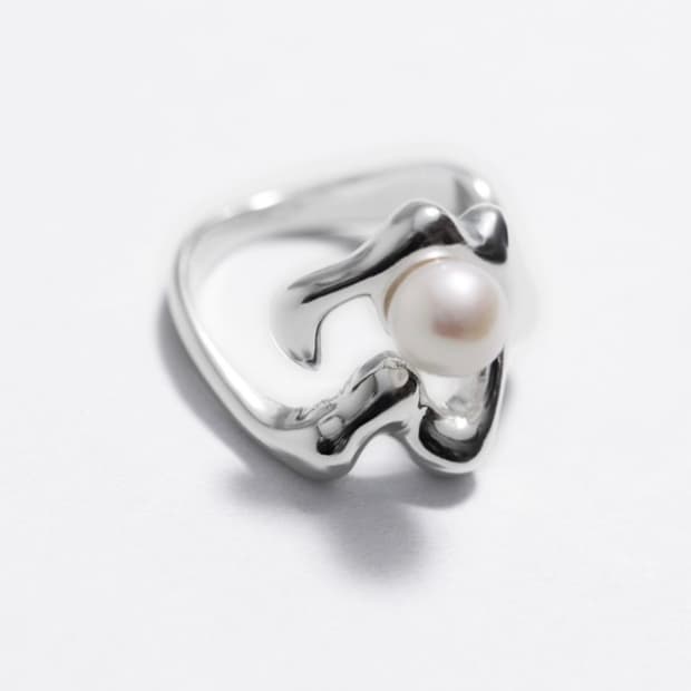 앤아더스토리즈 반지 프레시워터 펄 링 담수 진주 실버링