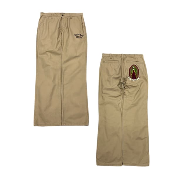 JPN 제팬 마리아 자수 워크클로딩 팬츠