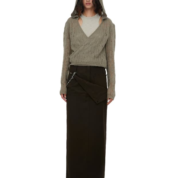 CERRIC 세릭 사이드 버튼 포인트 롱 스커트