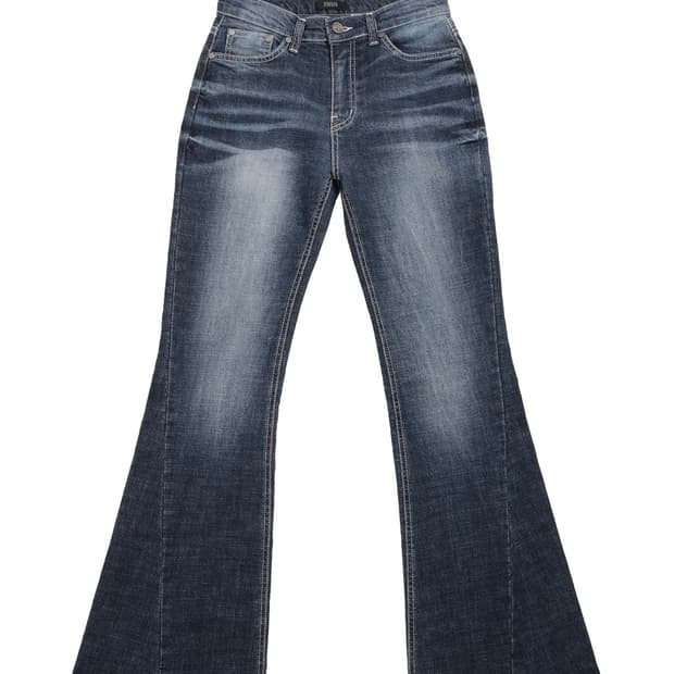 시너진 캣 워싱 데님 팬츠 딥 블루