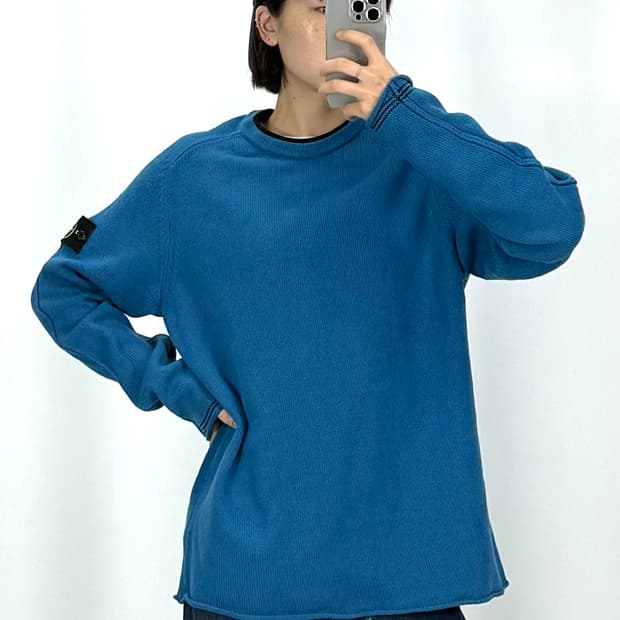 루키CK9749: 스톤 아일랜드 정품 니트 블루 