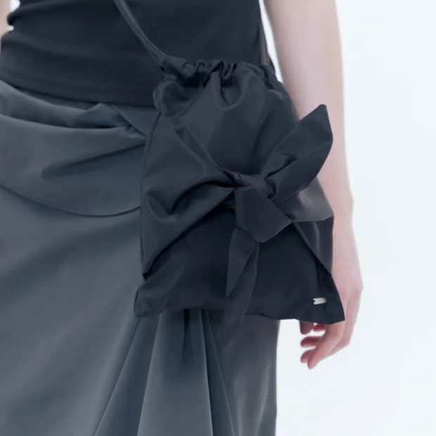 미세키서울 가방 Tie-up mini drawstring bag BLAC