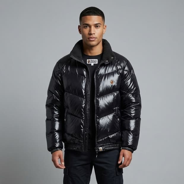 베이프 유광 패딩 다운 자켓 XL 105