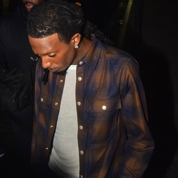 릭오웬스 다크쉐도우 인디고 체크셔츠