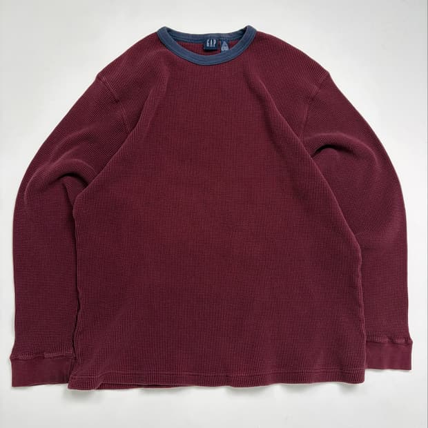 00s Gap Thermal Tee (burgundy)