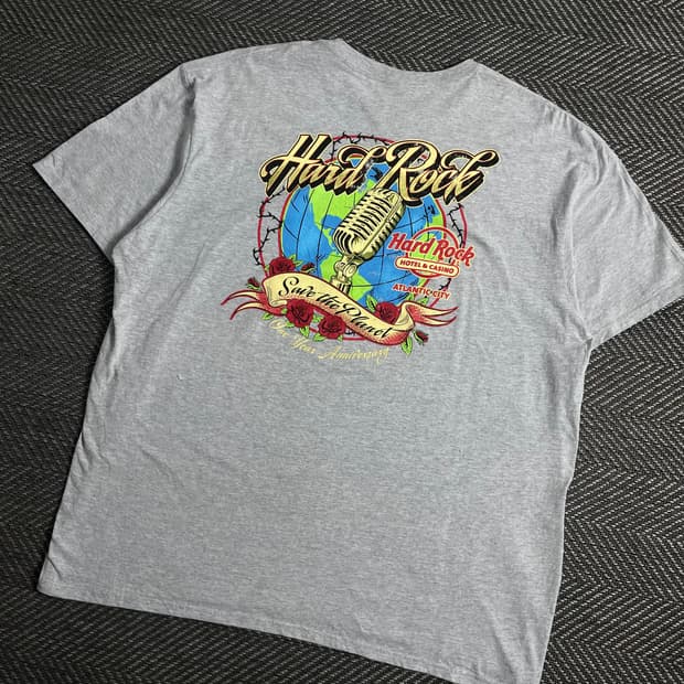 하드락카페 USA 오리지날 애틀랜틱 시티 반팔 티셔츠 y 3942