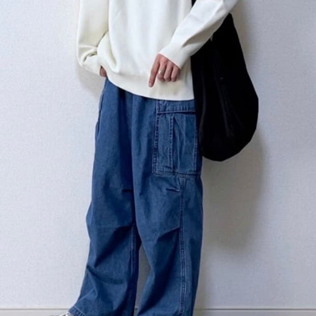 GU 슈퍼 와이드 데님 카고 팬츠