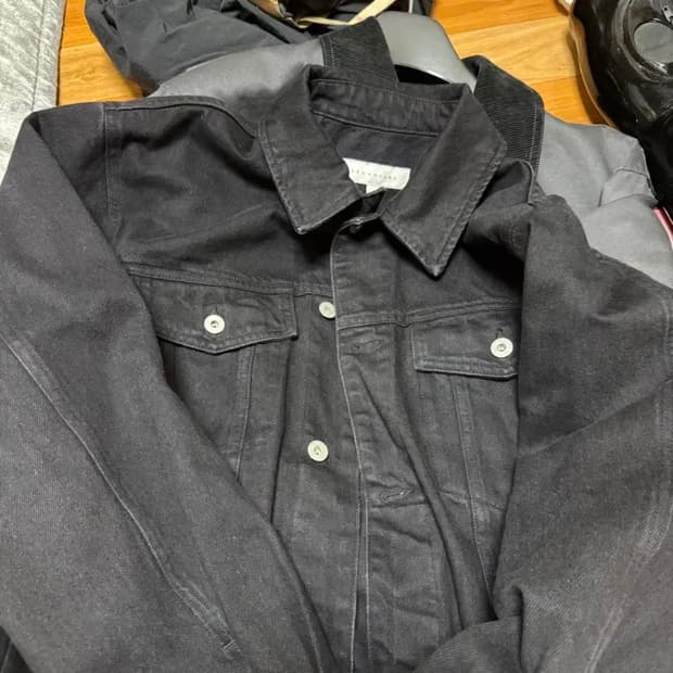 브라운야드 블랙 데님 자켓 흑청