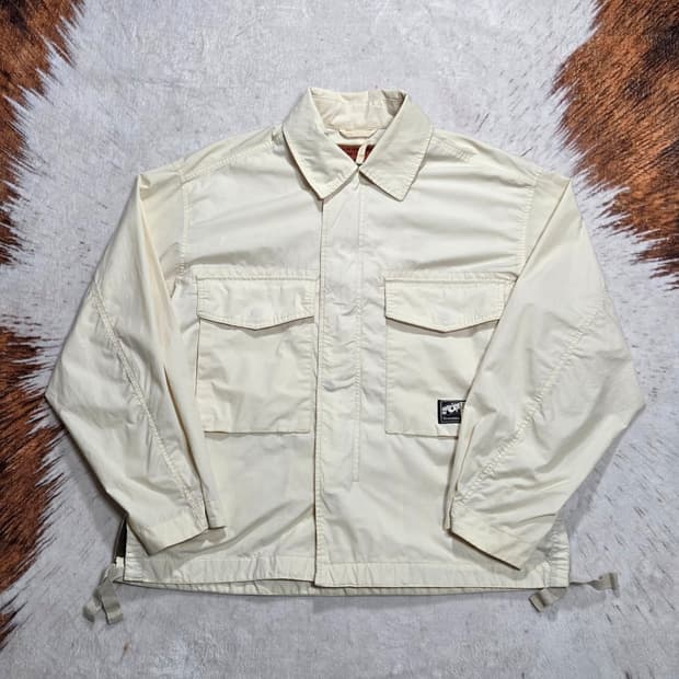 후아유 아이보리 바람막이 야상 자켓