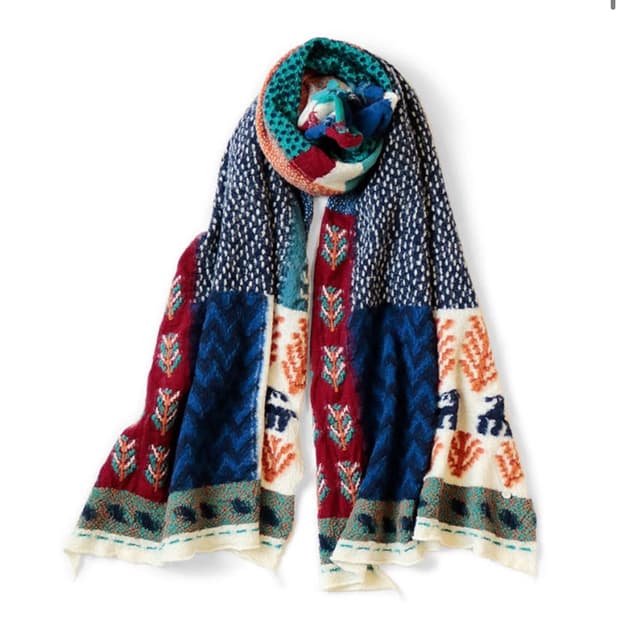 캐피탈 축융양털 마을 가베 머플러