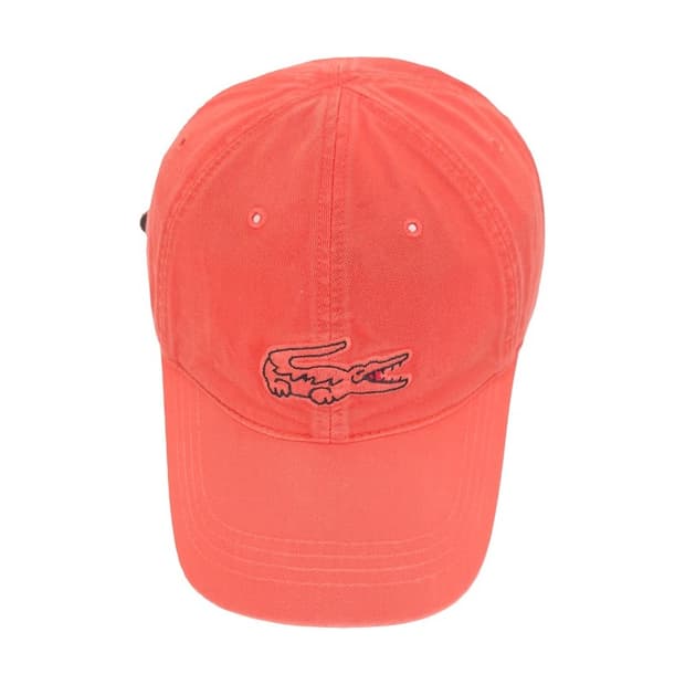 LACOSTE 크록 자수 레더스트랩 볼캡