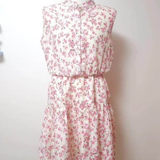 일본빈티지 플로랄 민소매원피스 