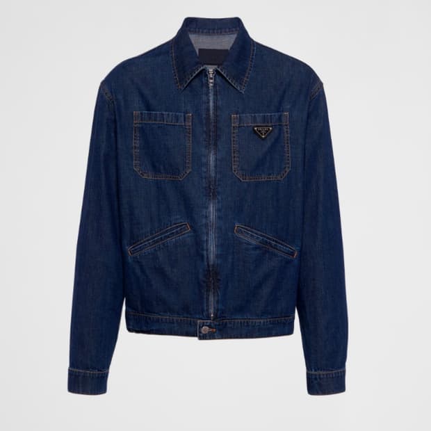 프라다 / 라이트 데님 블루종 자켓 /  XL
