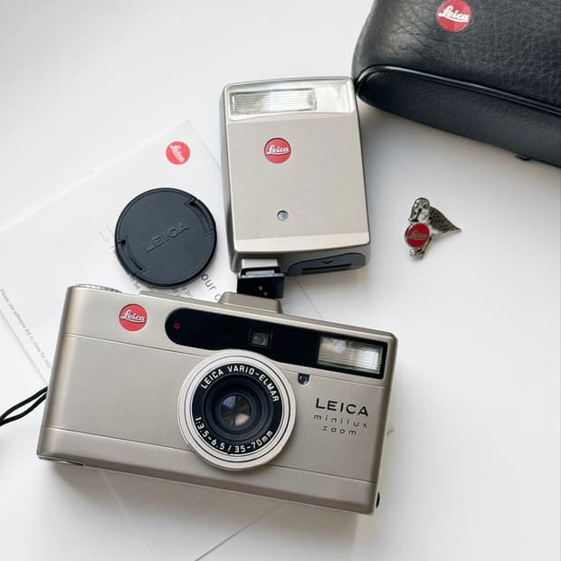 라이카 미니룩스 줌 + 플래쉬 최상급+ 라이카브롯찌