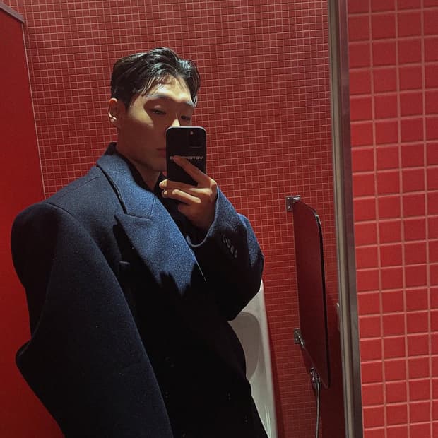 헤드메이너 네이비 코트