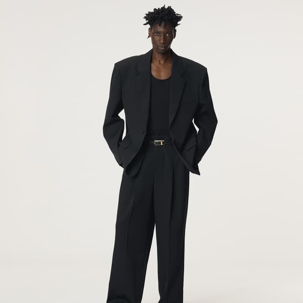 렉토 25FW 스트럭쳐 울 블렌드 싱글 수트 셋업 블랙