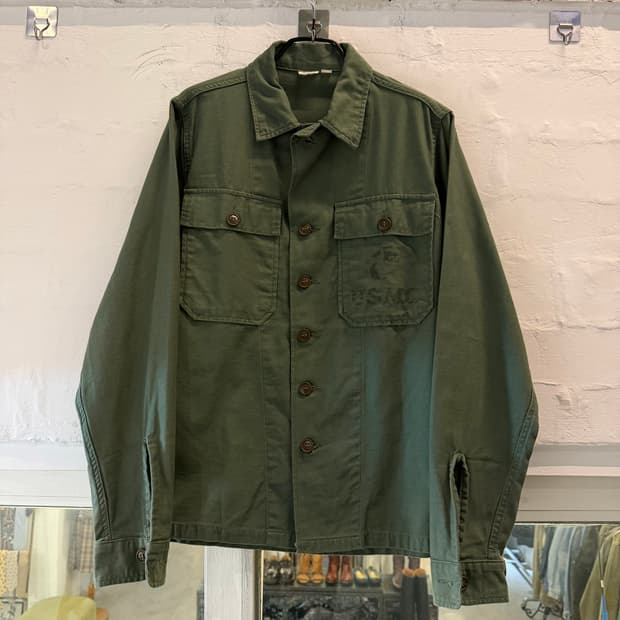 Military US ARMY Sateen OG-107 유틸리티 셔츠
