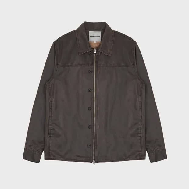 L / 서피스에디션 BUTTON SHIRT JACKET BROWN 새제품