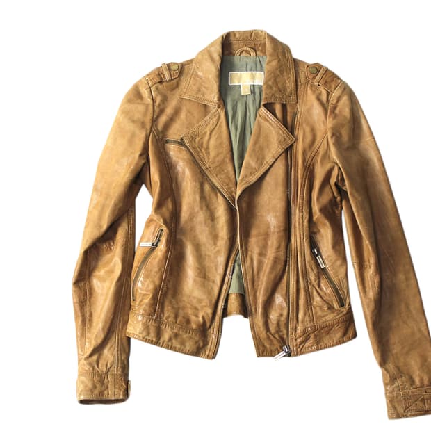 2000s 마이클코어스 카우레더 자켓