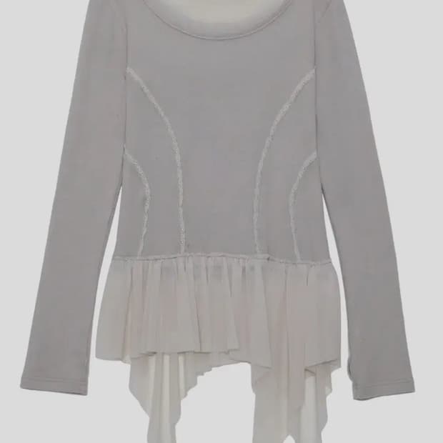 새제품)플레어업 Layered Lace Frill Long Sleeve