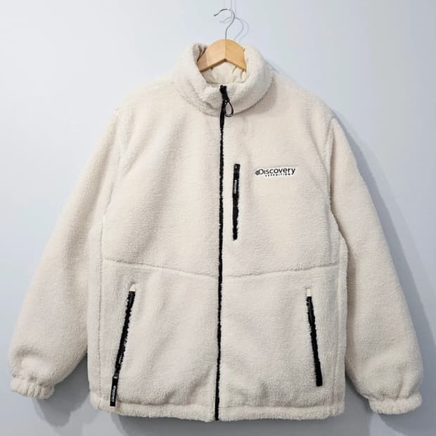 디스커버리 리버시블 플리스 구스다운 패딩 100