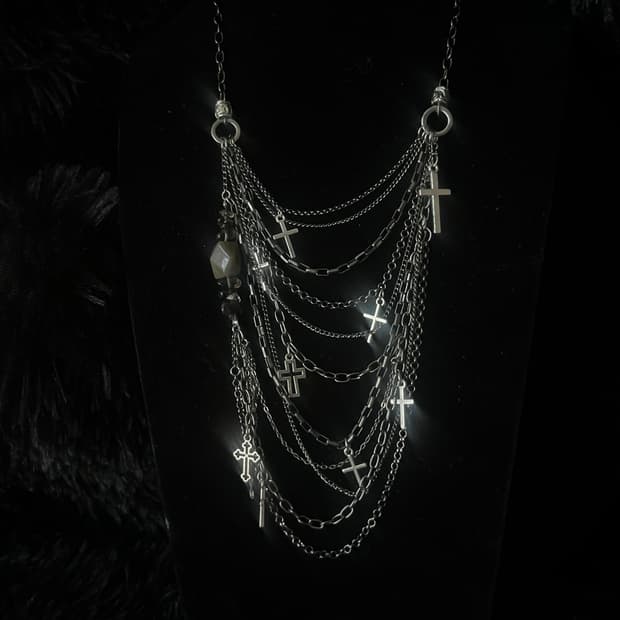 Layering cross custom necklace 