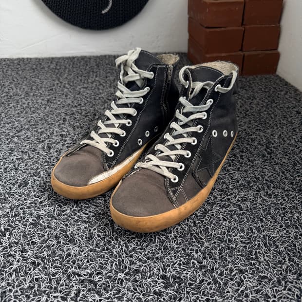 골든구스 프란시 블랙 캔버스 하이탑