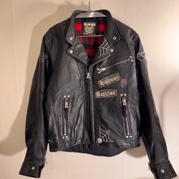 옐로우콘 라이더자켓 /faux leather