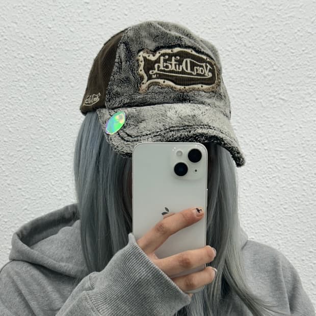 본더치 y2k 윈터 브라운 코듀로이 캡